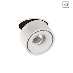 Recessed LED spot APEX 3538/10, COB 13W 3000K 891lm, swivelling, On-Off, white