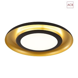 LED ceiling luminaire SHIITAKE 3740/55,  55cm, 56W 3000K 4560lm, black / gold