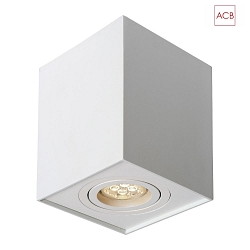 Wall / ceiling spot CARRE 3762/10, GU10 max. 10W (LED), structure white
