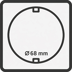 Tomt felt hul 68mm