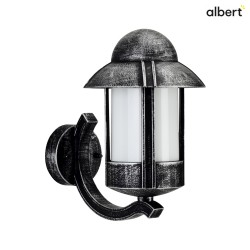 Outdoor Wall luminaire Country style Night watchman Type No. 1840, with bracket, IP44, E27 QA55, cast alu opal, black
