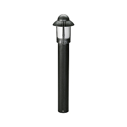 Pullertlampe Landstil Natvagt Type nr. 2025, IP44, højde 90cm, E27 QA55 maks. 57W, Støbt aluminium / Opalglas, sort