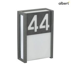 House number cover 31 for LED Outdoor Wall and Ceiling luminaire Type No. 6400 (ALB-666400), individually lasered, anthracite