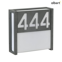 House number cover 32 for LED Outdoor Wall and Ceiling luminaire Type No. 6401 (ALB-666401), individually lasered, anthracite