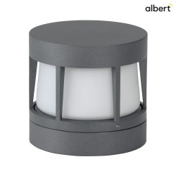 Udendrs LED Vg-, Loft- og Sjlelampe Type nr. 0326, IP54,  14cm, 10W 3000K 900lm, Stbt alu / Opal, dmpbar, antracit