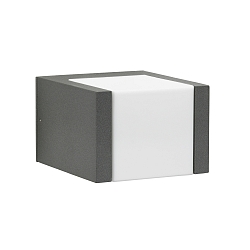 LED Udendørs Væglampe Type nr. 0332, lang lysdistributør, IP54, 5W 3000K 480lm, Støbt alu / Akrylglas opal, dæmpbar
