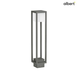 LED Path light Type No. 2281, IP54, square, height 70cm, with long light body, 8W 3000K 810lm, cast alu, anthracite
