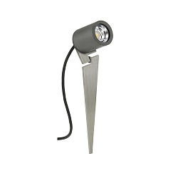 Ground spike spot Type No. 2399, IP44, for GU10 PAR16 (LED), swiveling,cast alu anthracite glass clear, connector cable
