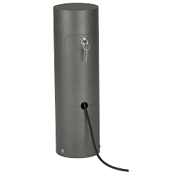 Udend�rs Sokkelkolonne l�sbar Type nr. 4410, IP54, 2 Schuko stikkontakter + kabeludgang, uden Skiftefunktion, antracit