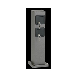 Sokkel kolonne TYPE NO 4412 2-fold, med l�s, sort, antracit mat