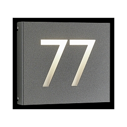 Belyst husnummer TYPE NO 6004 1-cifret, 2-cifret IP44