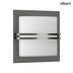 Outdoor Wall luminaire Type No. 6250, IP44, arched with decorative panel, 26 x 26cm, E27 QA55 max. 57W, anthracite, glass