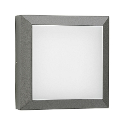 Outdoor LED Wall and Ceiling luminaire Type No. 6562, IP54 IK08, 32 x 32cm, 20W 3000K 2000lm,cast alu,dimmable, anthracite