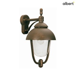 Outdoor Wall luminaire Country style double dome 1 Type No. 0689, IP44, E27  QA55 max. 57W, cast alu, glass, brown brass matt