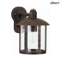 Outdoor Wall luminaire Country style Vintage Type No. 1835, hanging with bracket, IP44, E27 QA55 max. 57W, brown brass