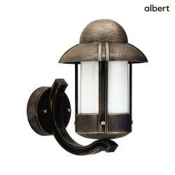 Outdoor Wall luminaire Country style Night watchman Type No. 1840, standing with bracket, IP44, E27 QA55, brown brass