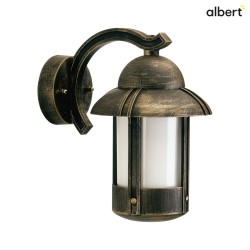 Outdoor Wall luminaire Country style Night watchman Type No. 1841, hanging with bracket, E27 QA55 57W, cast alu, brown brass