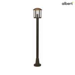 Path light Country style Vintage Type No. 4139, E27, IP44, 116cm, E27 QA55 57W, cast alu / Acrylic glass clear, brown brass