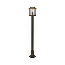 Gulvlampe Landstil Vintage Type nr. 4139, E27, IP44, 116cm, E27 QA55 57W, St�bt alu / Akrylglas klar, brun-messing