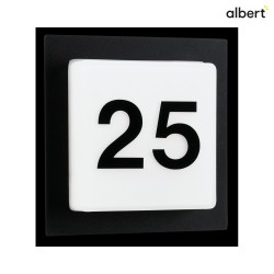 Individula adhesive number black for House number luminaire for e.g. Type No. 6219, height 10cm