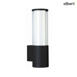 Outdoor Wall luminaire Type No. 0311, IP44, E27 max. 20W (LED), stainless steel / acrylic + opal glass inside, black matt