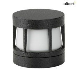 Udendrs LED Vg-, Loft- og Sjlelampe Type nr. 0326, IP54,  14cm, 10W 3000K 900lm, Stbt aluminium / Opal, dmpbar, sort