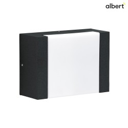 LED Outdoor Wall luminaire Type No. 0331, flat light distributor, IP54, 5W 3000K 480lm,cast alu,acrylic, dimmable, black