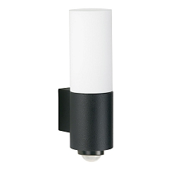 Udend�rs wall luminaire TYPE NO 0378 med sensor, med bev�gelsesdetektor E27 IP54, sort d�mpbar