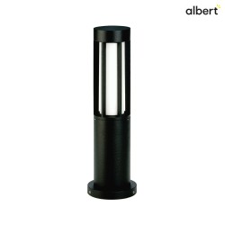 Outdoor Pedestal luminaire Type No. 0507, IP44, height 50cm, E27 max. 20W (LED), cast alu / opal glass, black matt