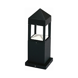 Udendørs Sokkellampe Type nr. 0523, IP44, højde 37cm, R7s QT-DE maks. 80W, Støbt aluminium / Opalglas, sort matt