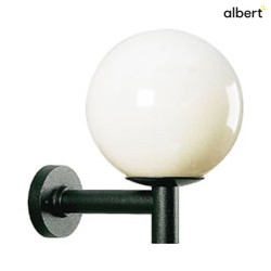 Outdoor Wall luminaire Type No. 0801 with white ball  45cm, IP44, E27 A65 max. 150W, cast alu / plastic, black matt