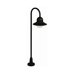 Gulvlampe Type nr. 2005, h�jde 120cm, IP44, E27 QA55 maks. 75W, St�bt aluminium / Opalglas, sort