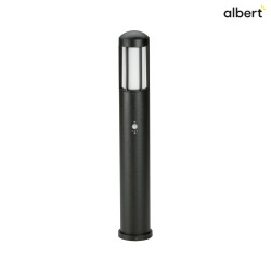 Bollard light Type No. 2221 with motion sensor (Type 2209), IP44, 90cm, E27 QA55 max. 57W, cast alu / opal glass, black