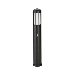 Pullertlampe Type nr. 2221 med bev�gelsesdetektor (Type 2209), IP44, 90cm, E27 QA55 maks. 57W, St�bt alu / Opalglas, sort