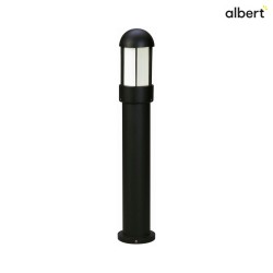Bollard light Type No. 2015, IP44, height 83.5cm, E27 QA55 max. 57W, cast alu / opal glass, black matt