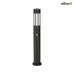 Bollard light Type No. 2249 with motion sensor (Type 2019), IP44, 90cm, E27 QA55 max. 57W, cast alu / opal glass, black