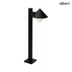 Path light Type No. 2026, height 90cm, IP44, E27 QA55 max. 57W, cast alu / opl glass, black matt