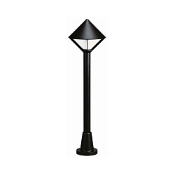 Gulvlampe Type nr. 2031, IP44, E27 QA55 maks. 57W, St�bt aluminium / Opalglas, sort matt
