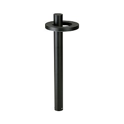 LED Pullertlampe Type nr. 2093, Lysfordeler i ringform, IP54, højde 90cm, 16W 3000K 1600lm, stiv optik, sort matt