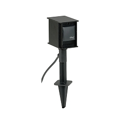 Udend�rs Sokkel spyd, IP44, uden Skiftefunktion, St�bt aluminium, inkl. 250cm forbindelseskabel, sort, 2-vejs