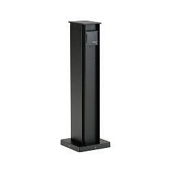 Udend�rs Sokkelkolonne, IP44, h�jde 50cm, St�bt aluminium, sort, 2-vejs