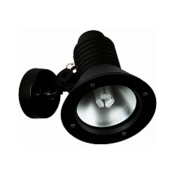Udend�rs V�gspot Type nr. 2182, IP54, E27 QA55 maks. 15W, drejelig og svingbar, St�bt aluminium / Sikkerhedsglas, sort matt
