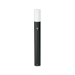 LED Pullertlampe Type nr. 2277 med bev�gelsesdetektor, IP44, 90cm, 10W 3000K 900lm, St�bt alu / Opal, d�mpbar, sort