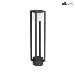 LED Bollard light Type No. 2281, IP54, square, height 70cm, with long light body, 8W 3000K 810lm, cast alu, dimmable, black