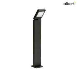 LED Bollard light Type No. 2296, IP44, height 90cm, 14W 3000K 1400lm, swiveling 90 stepless, cast alu / glass, black matt