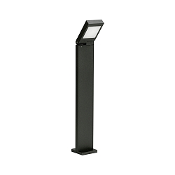 LED Pullertlampe Type nr. 2296, IP44, 90cm, 14W 3000K 1400lm, svingbar 90° trinløs, Støbt alu / Opalglas, sort matt