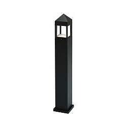 LED Bollard light Type No. 2299, IP44, height 90cm, 12W 3000K 1200lm, direct/indirect, dimmable, cast alu / clear, black matt