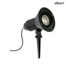 LED Jordspyd spot Type nr. 2383, IP54, 29W 3000K 4480lm 30, drejelig og svingbar, dmpbar, Stbt aluminium / glas, sort matt