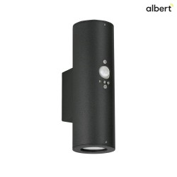 Outdoor Wall Spot Type No. 2481 with motion sensor - 2-sided, wide/wide, IP44, 2x GU10 PAR16 50W, fixed, black