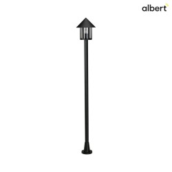 Mast light Country style Conical roof modern 1 flame Type No. 4127, 183cm, IP44, E27 QA55, cast alu / acrylic clear, black